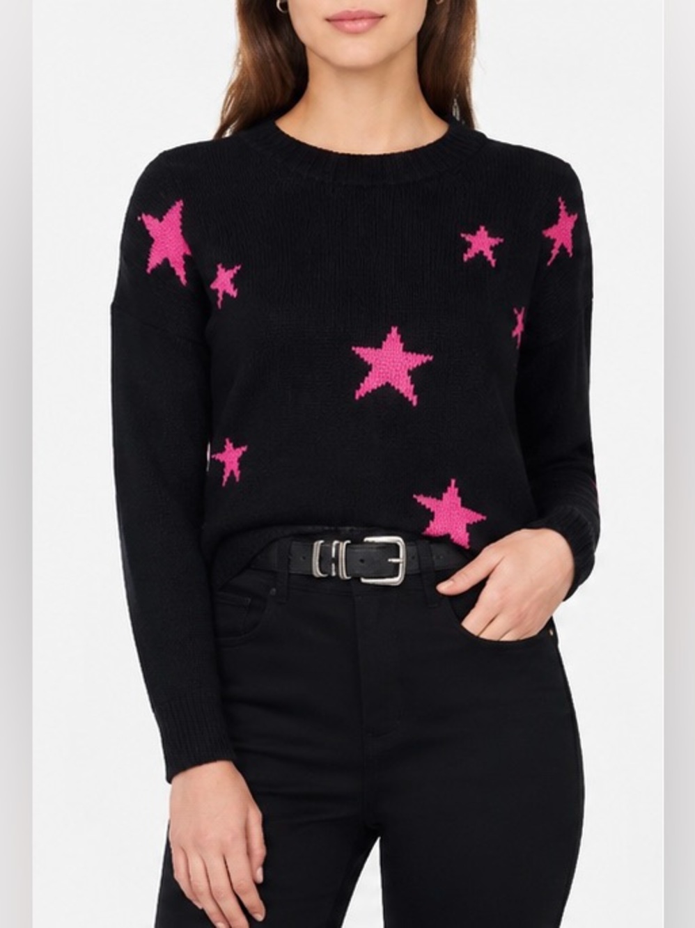 Vince Camuto Star Crewneck Sweater - Size Large